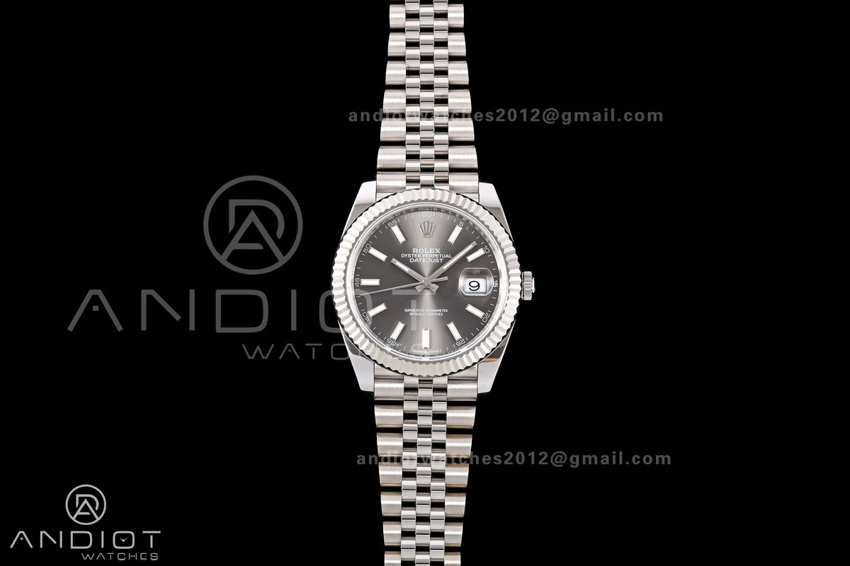 DateJust 41 126334 RICH 1:1 Best Edition Gray Stick Dial on Jubilee Bracelet JH3235 (Free Sprung)
